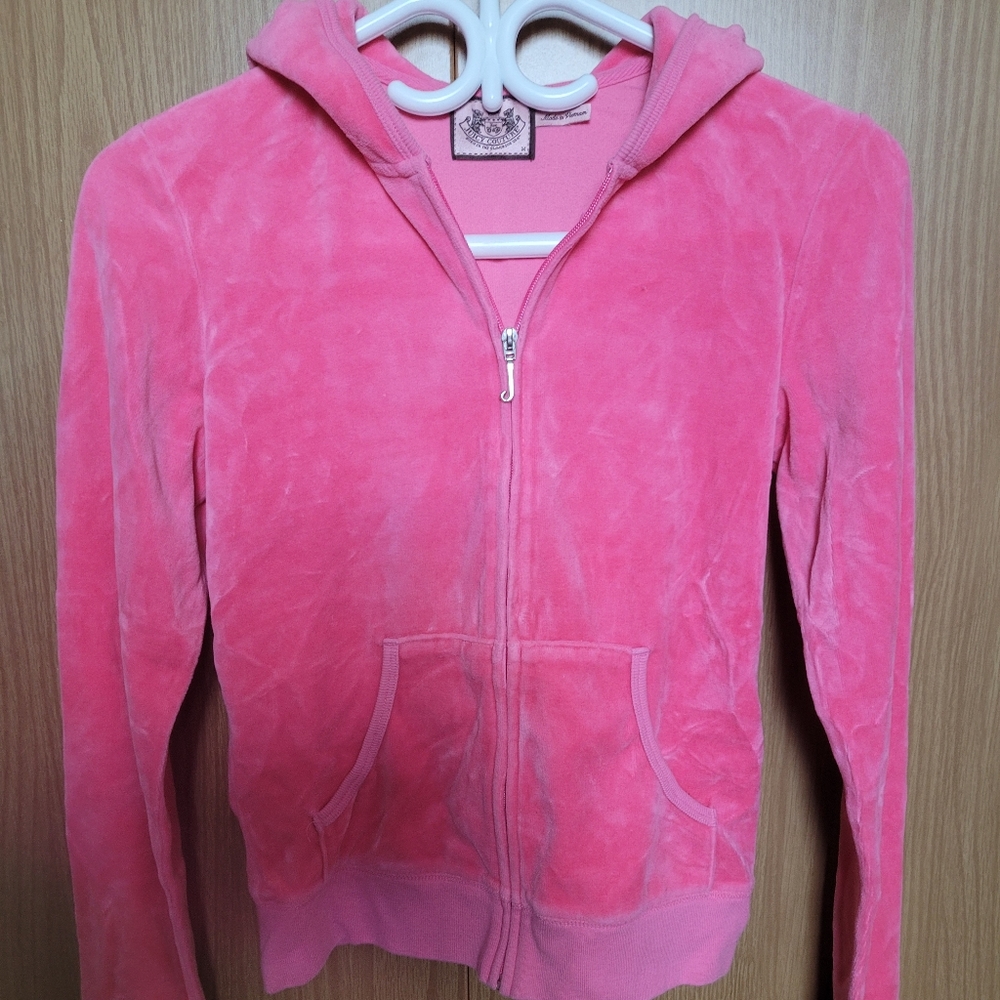 Juicy Couture Y2K Pink J Bling Velour Jacket Sz M